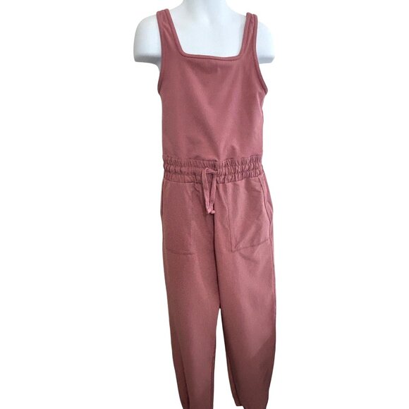 Abercrombie & Fitch Girl’s Jumpsuit 5/6 Mauve Pink Sleeveless Adjustable Straps - Picture 1 of 16